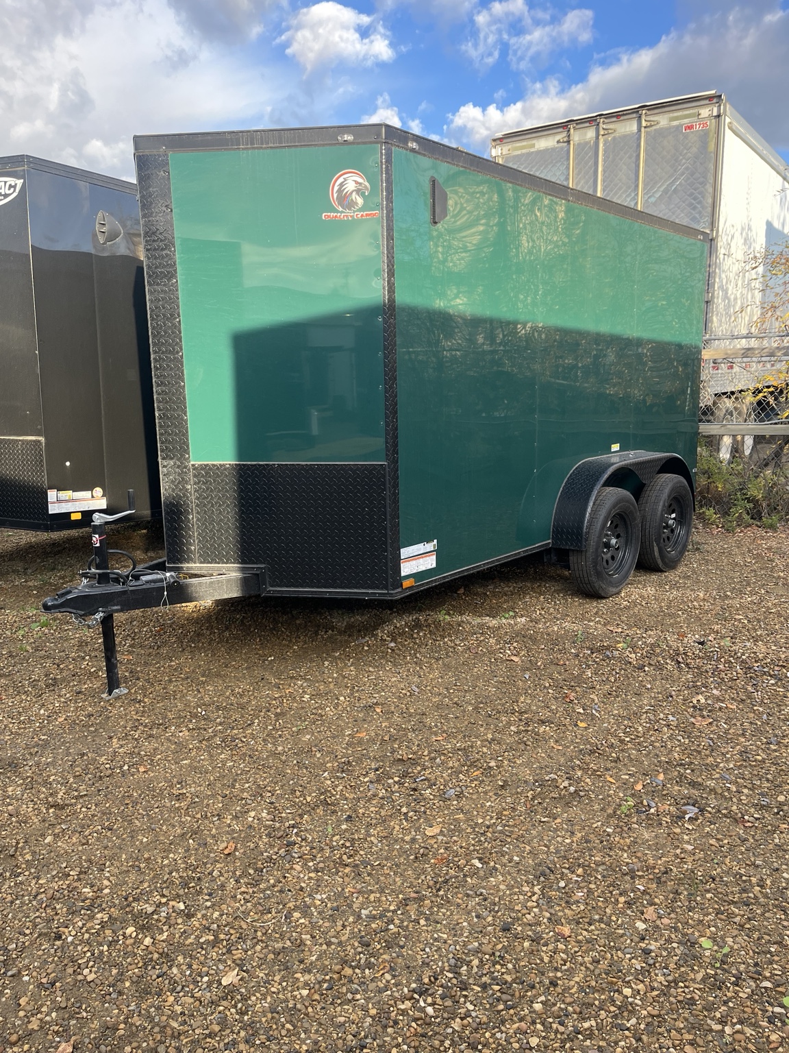 2027 Yes Drive 6×12 Enclosed Cargo Trailer — Green & Blackout